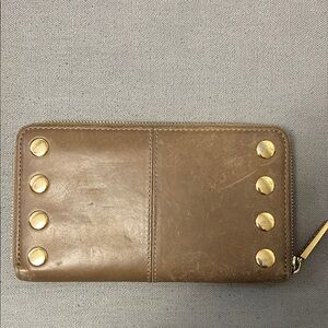 Hammitt Brown Wallet with Gold Studs